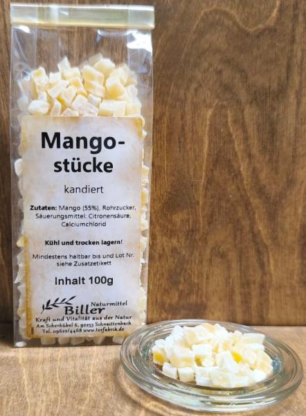 Mangostücke kandiert